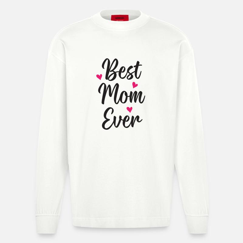 Beste Mutter aller Zeiten - Heavyweight Oversized Organic Langarmshirt Made in EU - OFF WHITE
