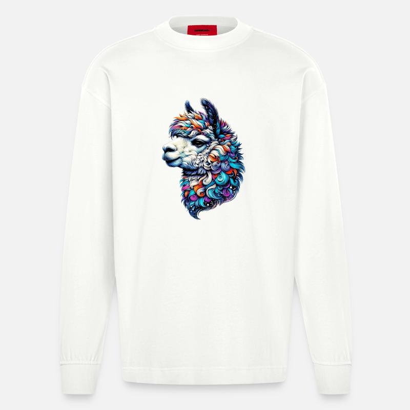 Alpaga - Manches longues bio épais oversize fabriqué en UE - OFF WHITE