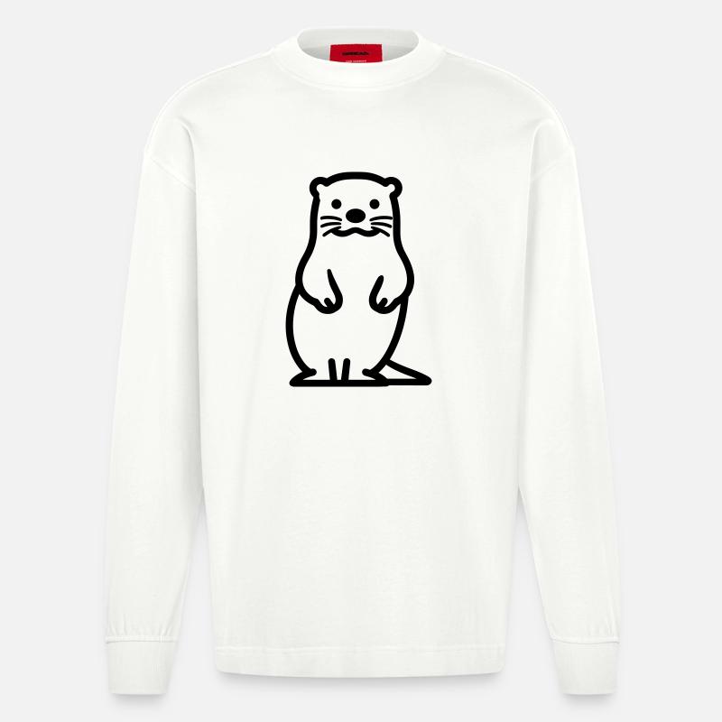 Otter - Heavyweight Oversized Organic Langarmshirt Made in EU - OFF WHITE