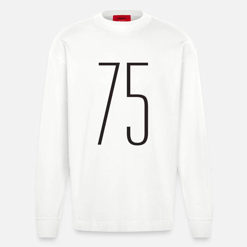 75 - Heavyweight Oversized Organic Langarmshirt Made in EU - OFF WHITE