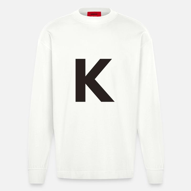 K - Heavyweight Oversized Organic Langarmshirt Made in EU - OFF WHITE