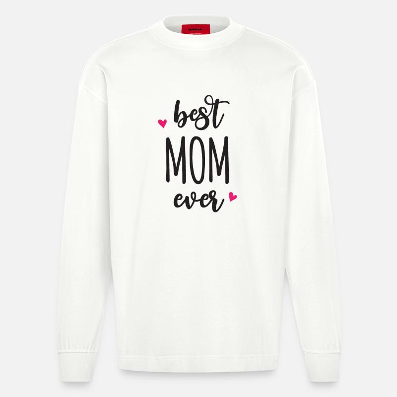 Beste Mutter aller Zeiten - Heavyweight Oversized Organic Langarmshirt Made in EU - OFF WHITE