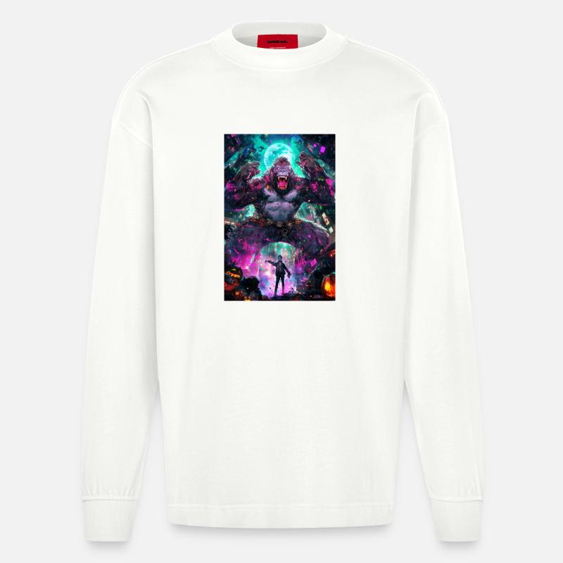 DJ Gorilla – Final Impact | Joyverse - Heavyweight Oversized Organic Langarmshirt Made in EU - OFF WHITE