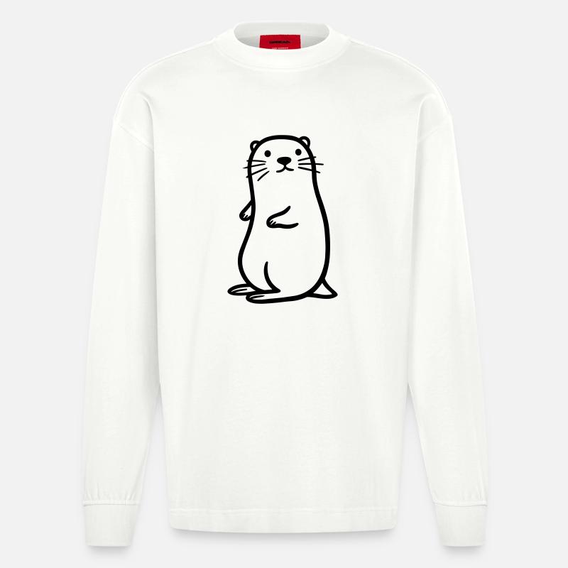 Otter - Heavyweight Oversized Organic Langarmshirt Made in EU - OFF WHITE