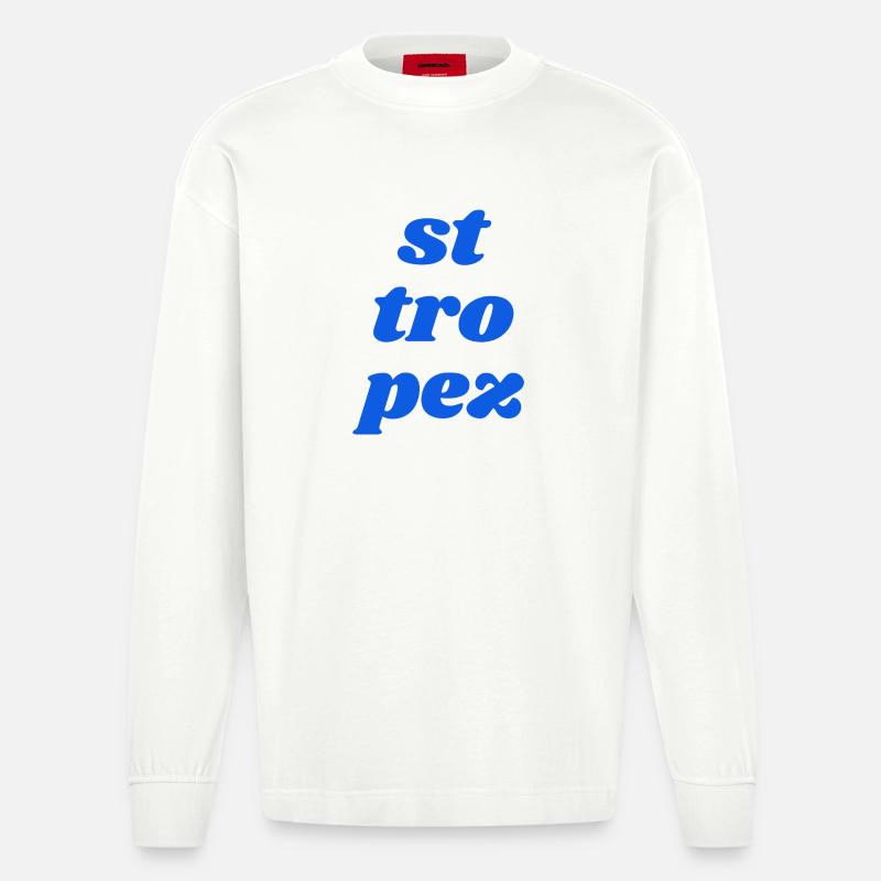 st tro pez - Heavyweight Oversized Organic Langarmshirt Made in EU - OFF WHITE