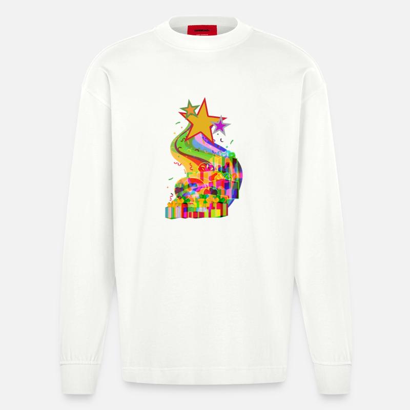 Weihnachtsgeschenke von den Sternen LGTB - Heavyweight Oversized Organic Langarmshirt Made in EU - OFF WHITE