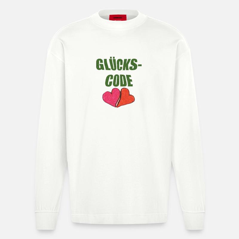 glückscode - Heavyweight Oversized Organic Langarmshirt Made in EU - OFF WHITE