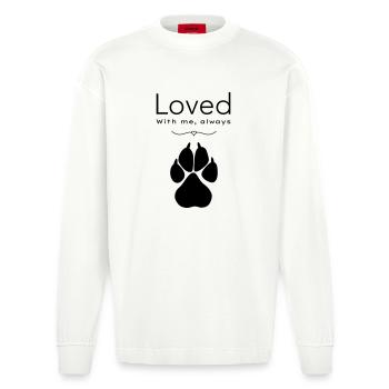 Chien – adoré - Manches longues bio épais oversize fabriqué en UE - OFF WHITE - Devant