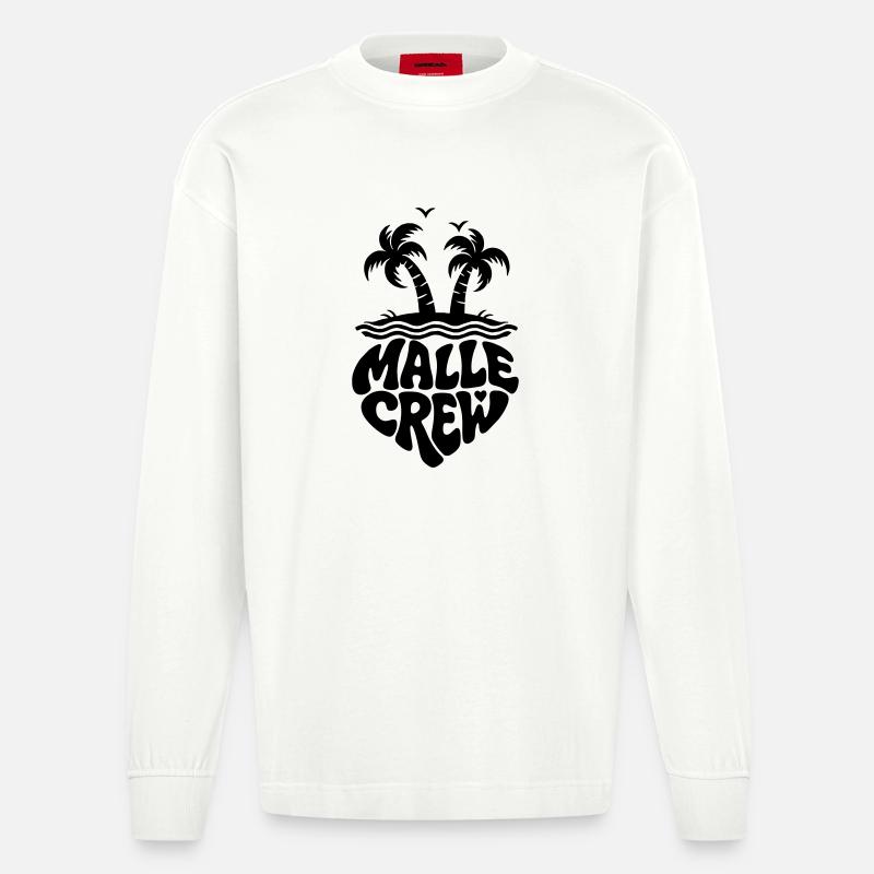 Mallorca Crew  - Heavyweight Oversized Organic Langarmshirt Made in EU - OFF WHITE