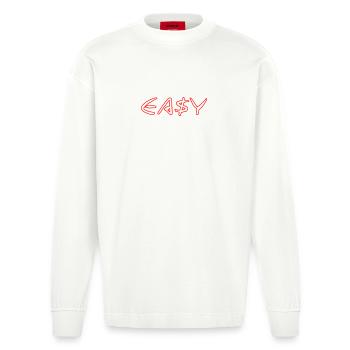 EASY - Heavyweight Oversized Organic Langarmshirt Made in EU - OFF WHITE - Vorne