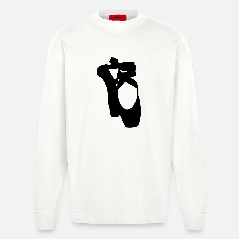 Ballet schuhe - Heavyweight Oversized Organic Langarmshirt Made in EU - OFF WHITE
