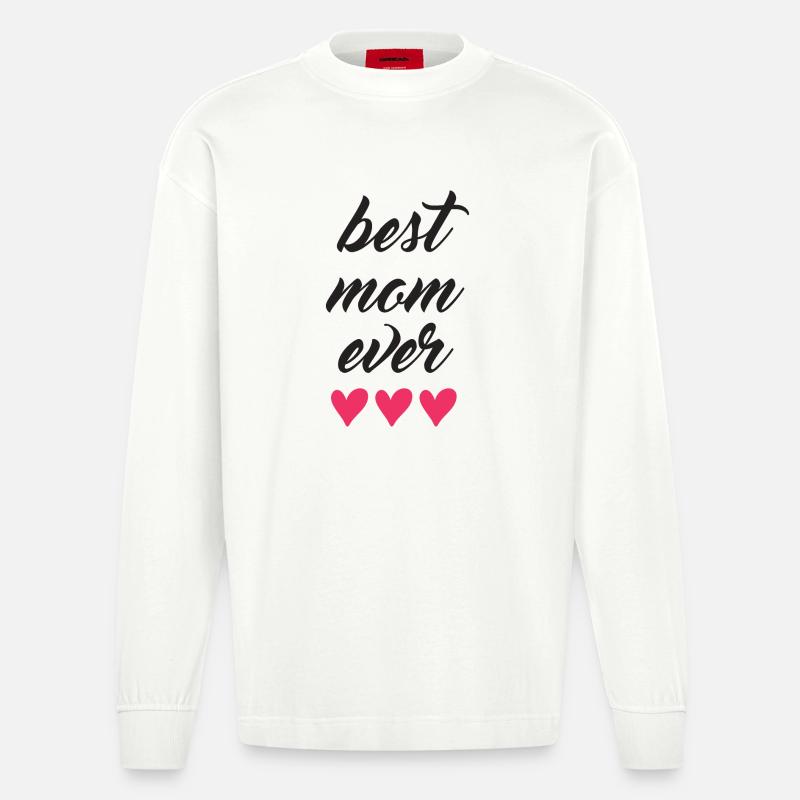 Beste Mutter aller Zeiten - Heavyweight Oversized Organic Langarmshirt Made in EU - OFF WHITE