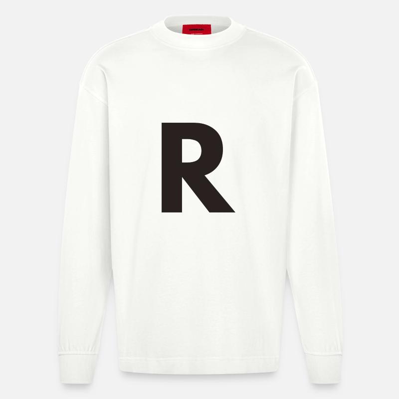 R - Heavyweight Oversized Organic Langarmshirt Made in EU - OFF WHITE
