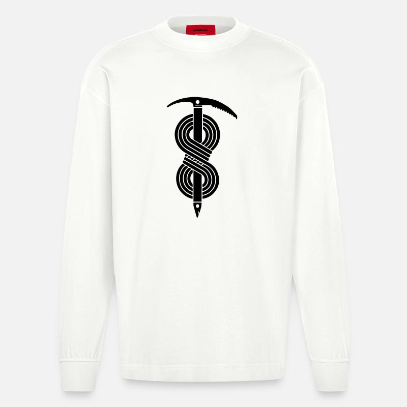 Eispickel Seil - Heavyweight Oversized Organic Langarmshirt Made in EU - OFF WHITE