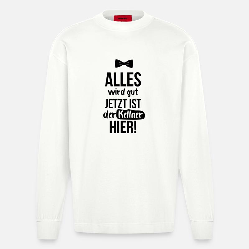KELLNER: Alles Wird Gut - Heavyweight Oversized Organic Langarmshirt Made in EU - OFF WHITE