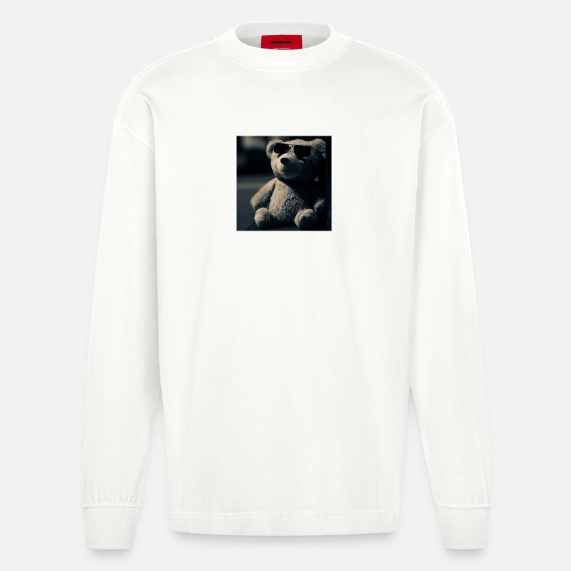Teddy Cool - Heavyweight Oversized Organic Langarmshirt Made in EU - OFF WHITE