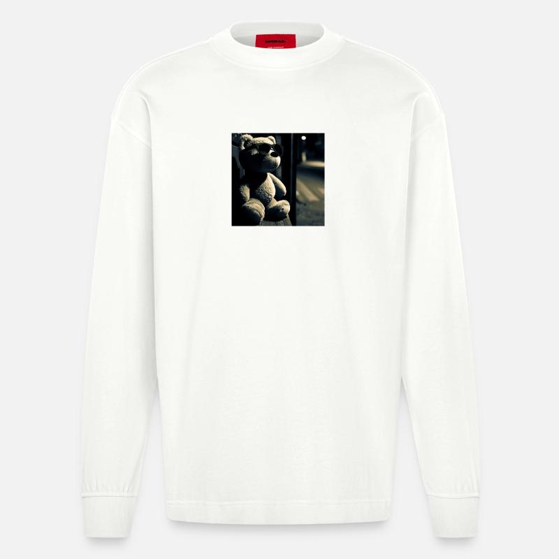 Wating Noir Teddy - Heavyweight Oversized Organic Langarmshirt Made in EU - OFF WHITE