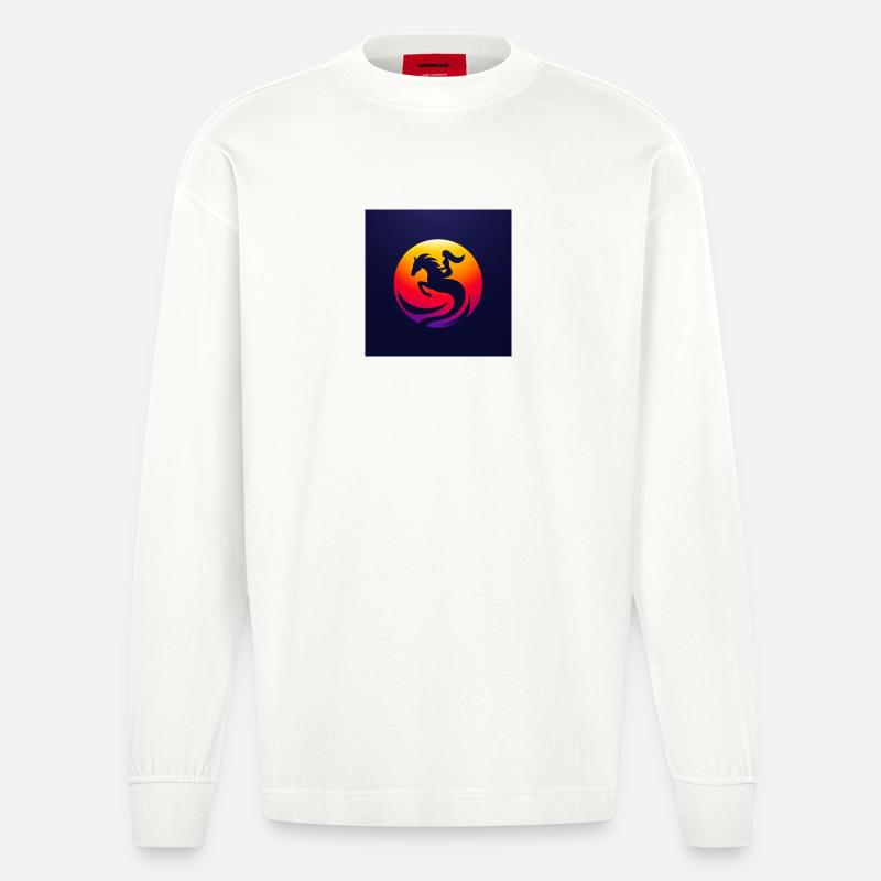 Cavalier à cheval 3 - Manches longues bio épais oversize fabriqué en UE - OFF WHITE