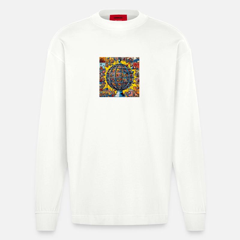 Kugel 2 - Heavyweight Oversized Organic Langarmshirt Made in EU - OFF WHITE