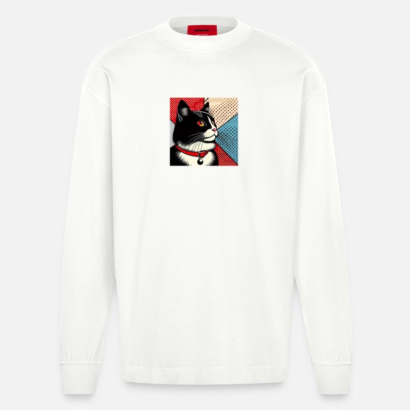 Kat 1 3 - Heavyweight Oversized Organic Langarmshirt Made in EU - OFF WHITE