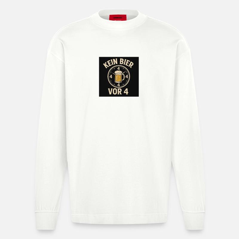 Bier - Heavyweight Oversized Organic Langarmshirt Made in EU - OFF WHITE