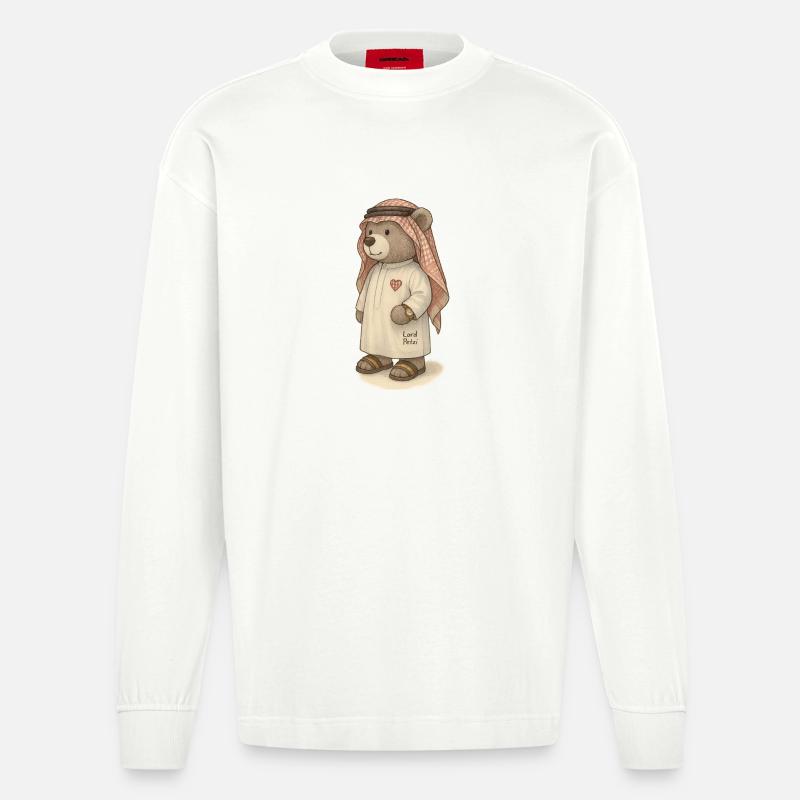 Lord Petzi Scheich - Heavyweight Oversized Organic Langarmshirt Made in EU - OFF WHITE