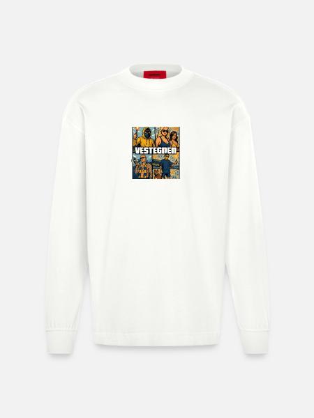 Vestegnen_G_T_A - Heavyweight oversized organic langærmet T-shirt made in EU - OFF WHITE