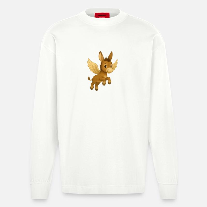 Emil Esel - Heavyweight Oversized Organic Langarmshirt Made in EU - OFF WHITE