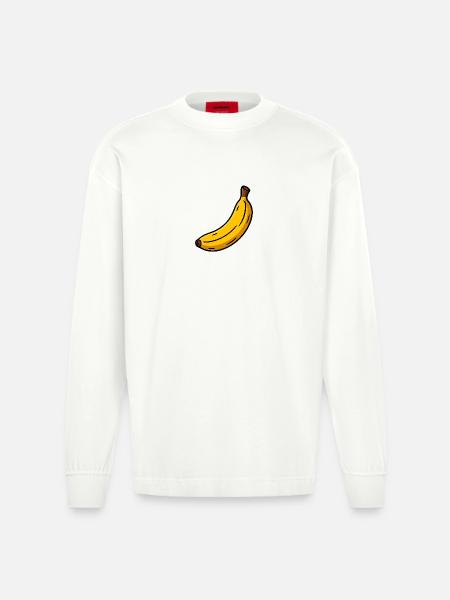 Banana Classic - Heavyweight Oversized Organic Longsleeve Shirt Made in EU - OFF WHITE