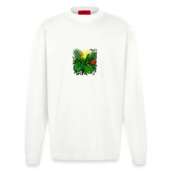 Sunbeam Jungle Burst - Heavyweight Oversized Organic Langarmshirt Made in EU - OFF WHITE - Vorne