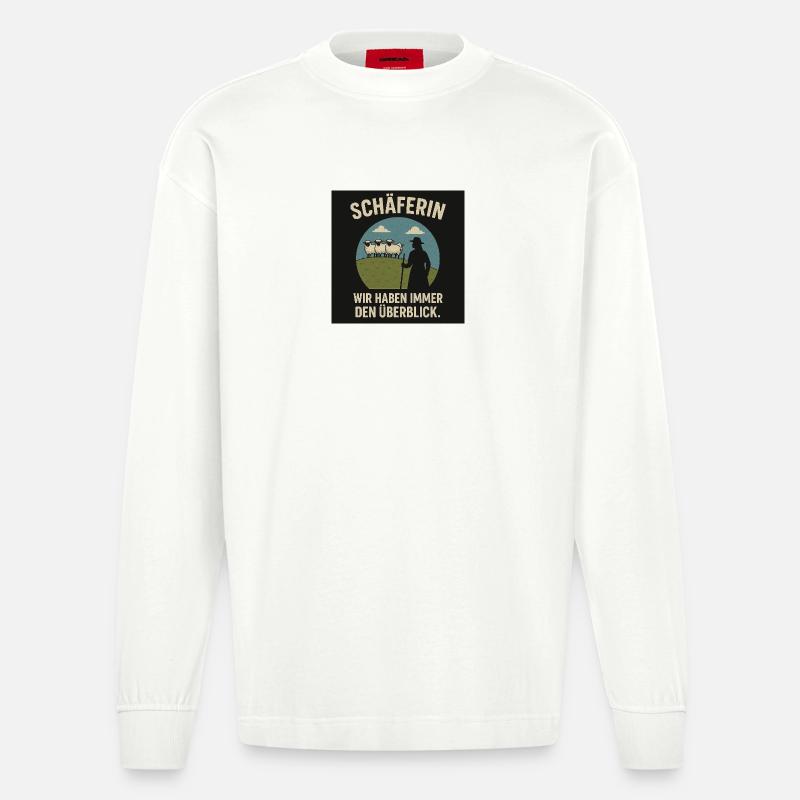 Schäferin Überblick - Heavyweight Oversized Organic Langarmshirt Made in EU - OFF WHITE
