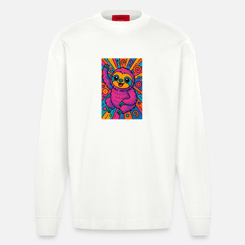 Faultier - Heavyweight Oversized Organic Langarmshirt Made in EU - OFF WHITE