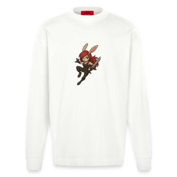 Kata-Toni-Lapin - Manches longues bio épais oversize fabriqué en UE - OFF WHITE - Devant