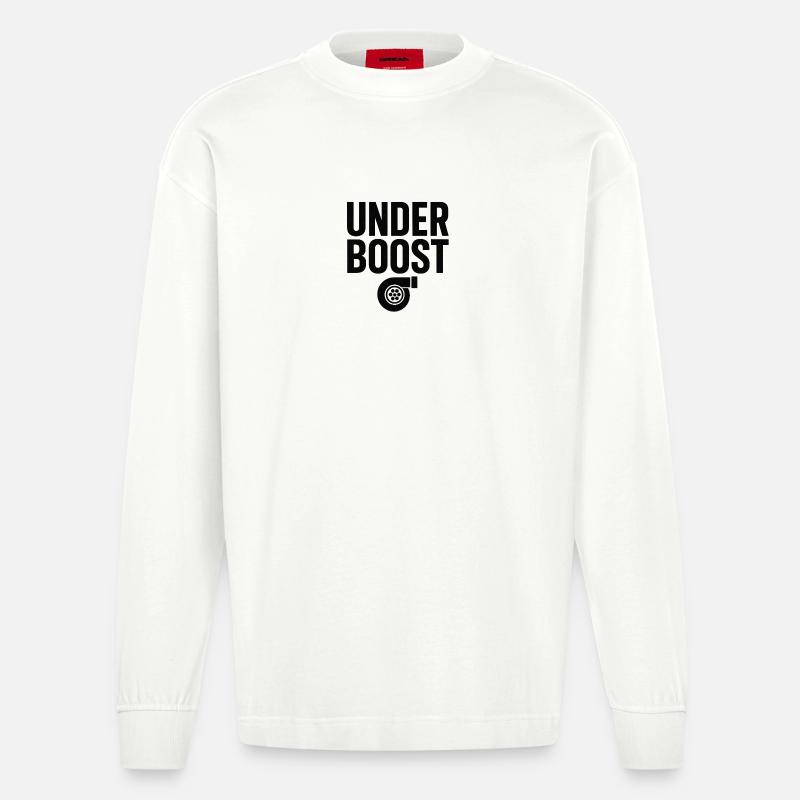 Conception du logo Under Boost - Manches longues bio épais oversize fabriqué en UE - OFF WHITE