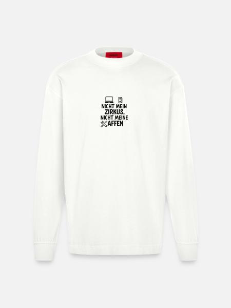 Pas mon cirque, pas mes singes - Manches longues bio épais oversize fabriqué en UE - OFF WHITE