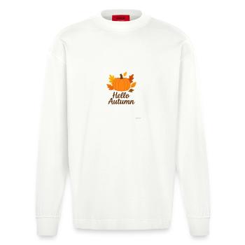 Automne - Manches longues bio épais oversize fabriqué en UE - OFF WHITE - Devant