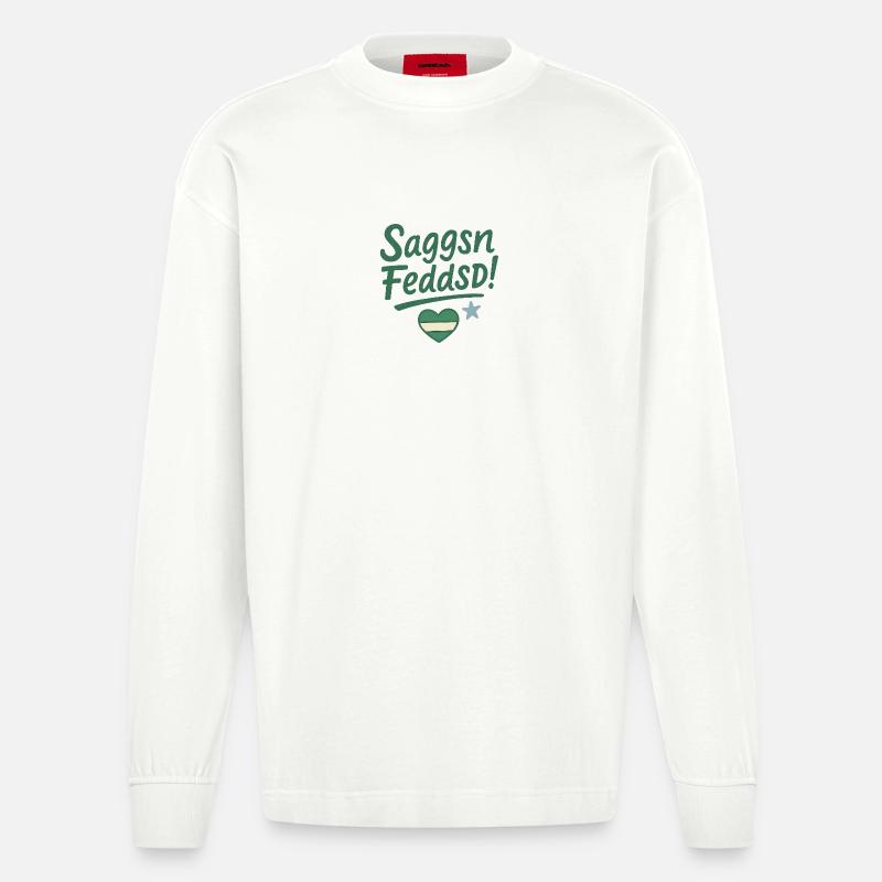 Saggsn_Feddsd- - Heavyweight Oversized Organic Langarmshirt Made in EU - OFF WHITE