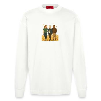 Mamie Karin - Manches longues bio épais oversize fabriqué en UE - OFF WHITE - Devant