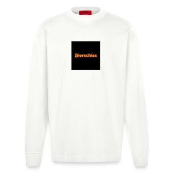 Bierschiss Malle - Heavyweight Oversized Organic Langarmshirt Made in EU - OFF WHITE - Vorne
