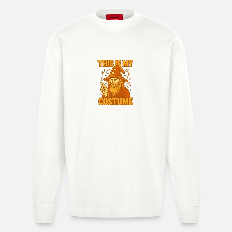 This Is My Costume - Heavyweight Oversized Organic Langarmshirt Made in EU - OFF WHITE