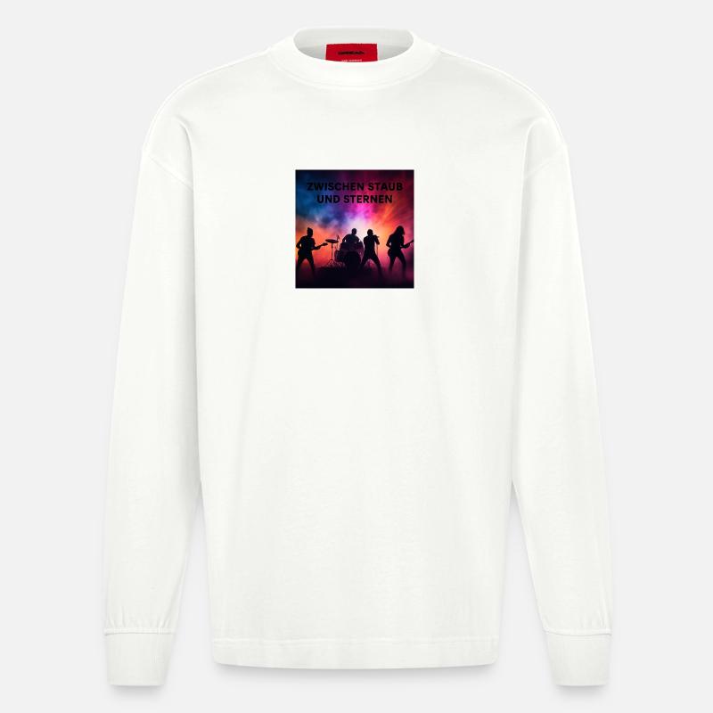 Zwischen Staub und Sternen - Heavyweight Oversized Organic Langarmshirt Made in EU - OFF WHITE