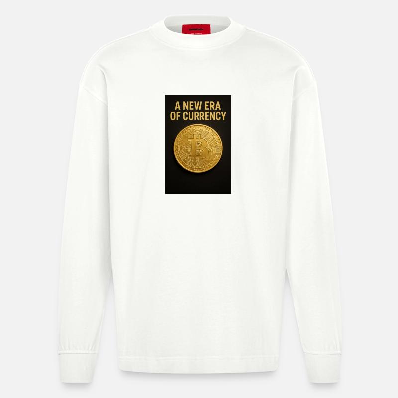 Nouvelle ère de la monnaie - Manches longues bio épais oversize fabriqué en UE - OFF WHITE