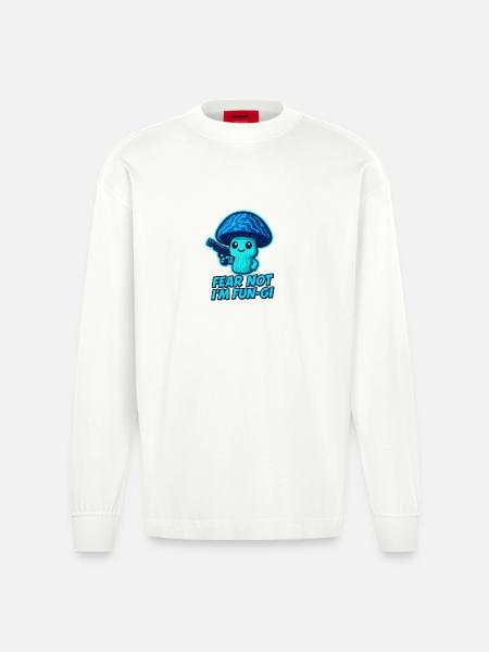 Champignon Robo Champignon - Manches longues bio épais oversize fabriqué en UE - OFF WHITE