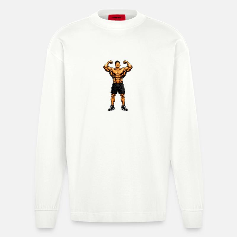 BUILT DIFFERENT - Heavyweight Oversized Organic Langarmshirt Made in EU - OFF WHITE