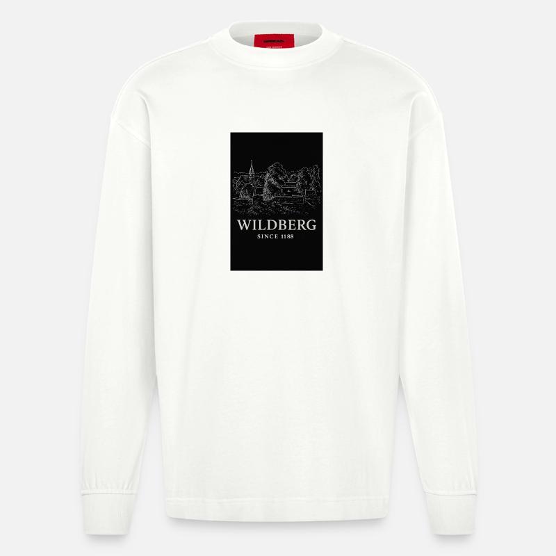 Wildberg Historische Landschaft - Heavyweight Oversized Organic Langarmshirt Made in EU - OFF WHITE