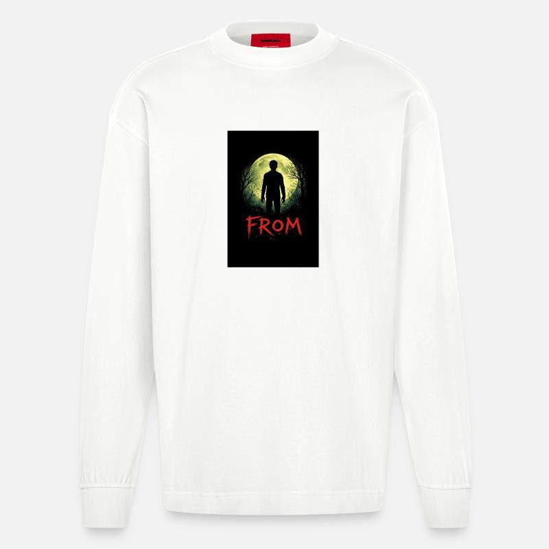 Mondlichtschatten - Heavyweight Oversized Organic Langarmshirt Made in EU - OFF WHITE