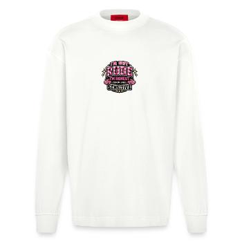 Pas impoli, honnête – sensible - Manches longues bio épais oversize fabriqué en UE - OFF WHITE - Devant