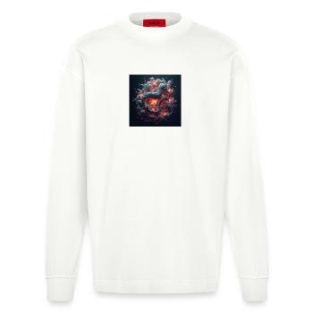 hypocampal - Heavyweight Oversized Organic Longsleeve Shirt Made in EU - OFF WHITE - Front