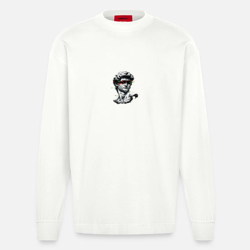 Baroque de bug de buste - Manches longues bio épais oversize fabriqué en UE - OFF WHITE