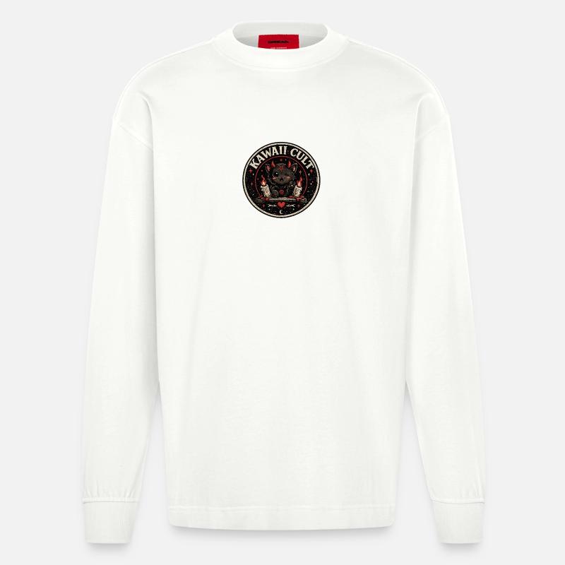Hell_Cat - Heavyweight Oversized Organic Langarmshirt Made in EU - OFF WHITE